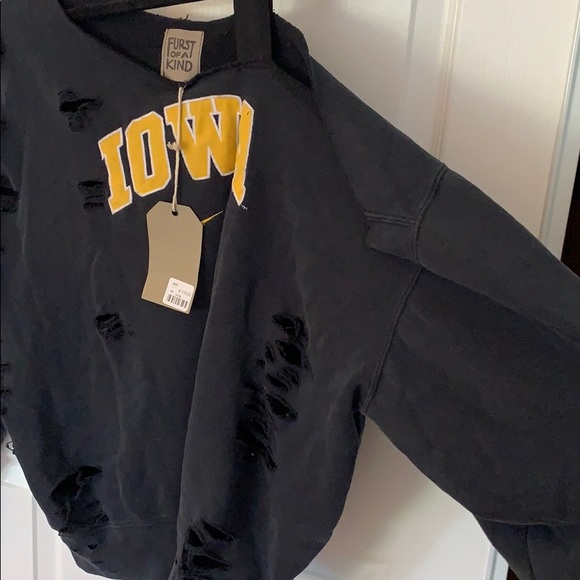 NWT Furst of a kind Iowa Nike distressed sweater - Picture 4 of 7
